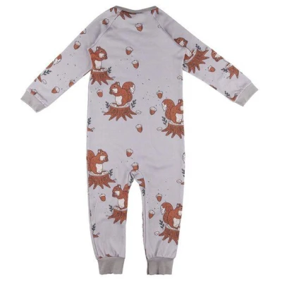 Strampler biologisch Baby Walkiddy - Nachhaltiger langer Ärmel, beige, 95% Baumwolle, GOTS-zertifiziert, allergikerfreundlich, umweltfreundlich, stilvoll, hochwertig.