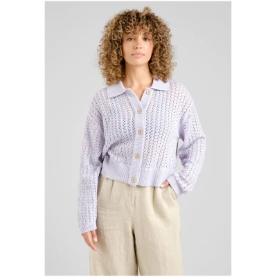 Strickjacke Rosendal Crochet Thistle Lila