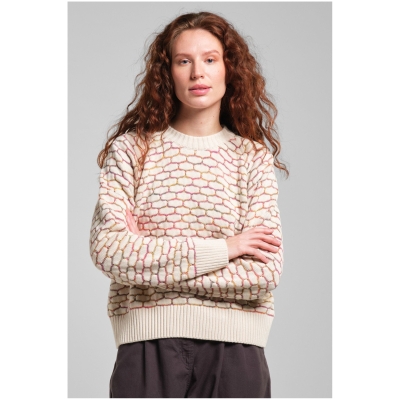 Sweatshirt Husie Honey Comb Off White