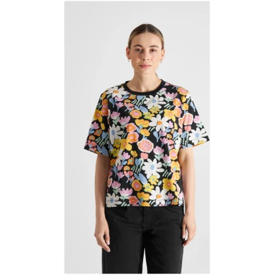 T-Shirt Vadstena Meadow Flowers Big Rosa