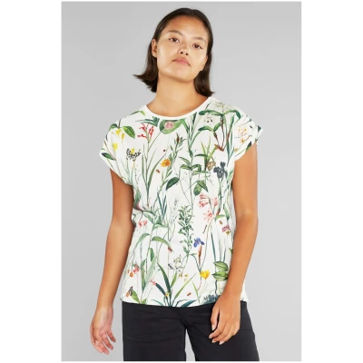T-Shirt Visby Flower Field Off White