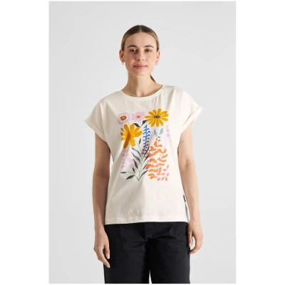 T-Shirt Visby Summer Flowers Off-White