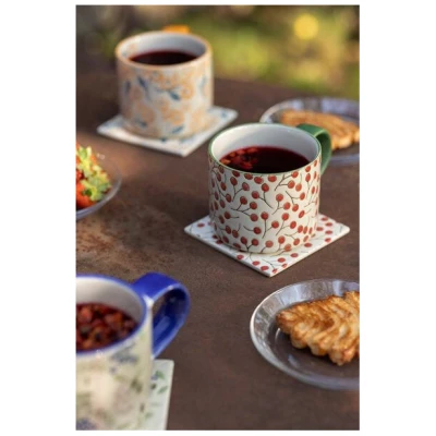 TRANQUILLO Tasse VINTAGE GARDEN aus Steinzeug, 400 ml (POR768, POR769, POR770)