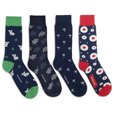 The Arctic Bay Socken 4er-Pack aus Bio-Baumwolle - Die Arctic Box - Blue Planet Edition - Doppelfadig, Nachhaltig & Fair Hergestellt