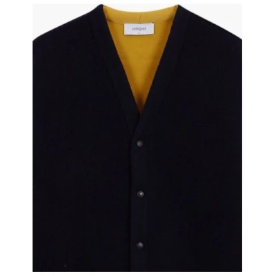 Unfeigned Winter Cardigan Navy / Mustard