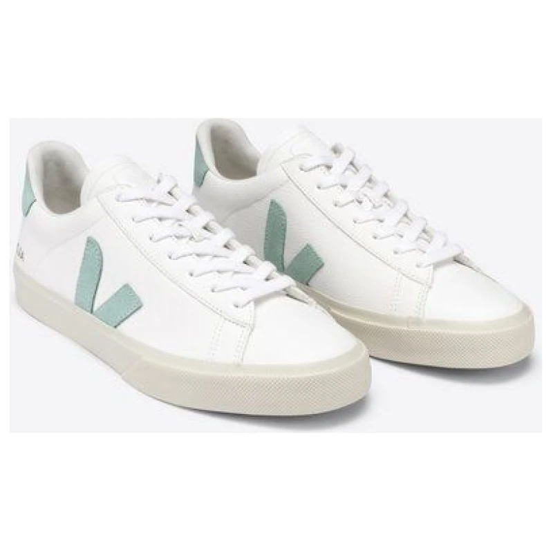 Veja Damen-Sneaker Campo Chromefree Extra White/Matcha