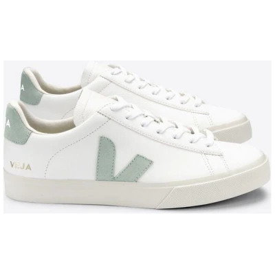 Veja Damen-Sneaker Campo Chromefree Extra White/Matcha