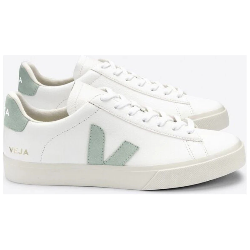 Veja Damen-Sneaker Campo Chromefree Extra White/Matcha