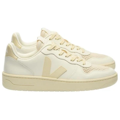 Veja Damen-Sneaker V-10 Prime Leather Pure Calcaire