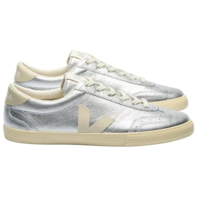 Veja Damen-Sneakers Volley OT Leather Silver Pierre