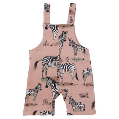 Walkiddy Zebra Family-Rosa Strampler, Ohne Arm - Nachhaltig & Allergikerfreundlich - GOTS zertifiziert