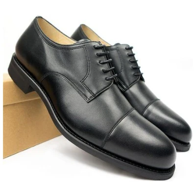 Will's Vegan Shop Goodyear Welt Derbys Schwarz Herren