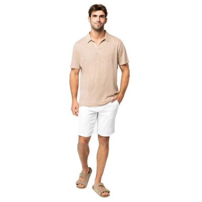 YTWOO Herren Bermuda-Shorts aus 100% Leinen