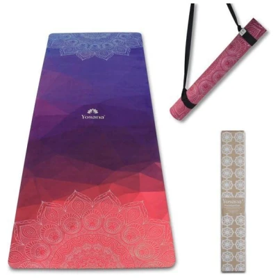 Yosana Yogamatte Naturkautschuk inkl. Baumwolltragegurt (Indian Sunset)