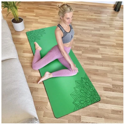 Yosana Yogamatte Ultra Grip inkl. Baumwolltragegurt (Grün)