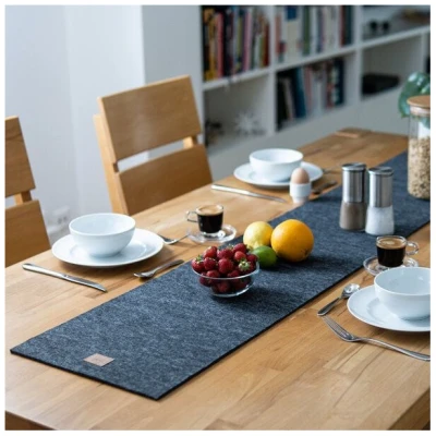 easy and green Tischläufer aus upcycling rPET Filz