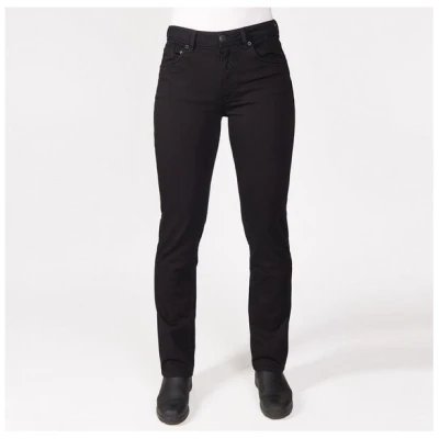 fairjeans schwarze Basic-Jeans STRAIGHT BLACK, gerades Bein, mittelhoher Bund, Biobaumwolle