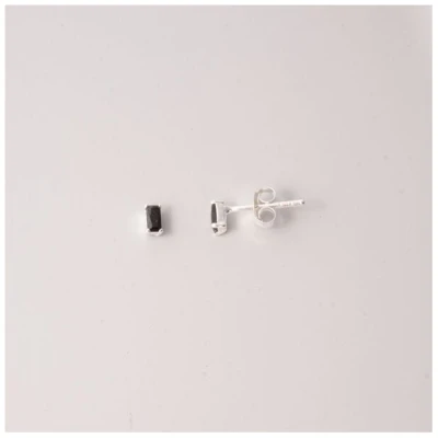 fejn jewelry Ohrstecker 'black baguette'