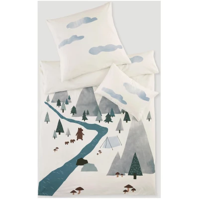 hessnatur Baby Biber Bettwäsche-Set aus Bio-Baumwolle - natur - Größe 135x200 / 80x80 cm