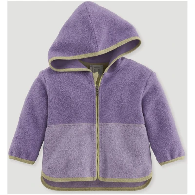 hessnatur Baby Fleece-Jacke Regular BetterRecycling aus Bio-Baumwolle - lila - Größe 62/68