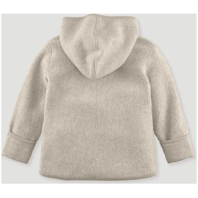 hessnatur Baby Fleece Jacke Regular aus Bio-Baumwolle - beige - Größe 62/68