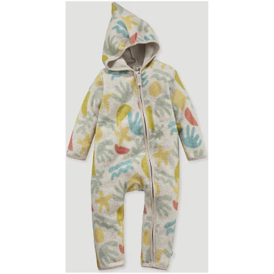 hessnatur Baby Fleece Overall Regular aus Bio-Baumwolle - grün - Größe 50/56