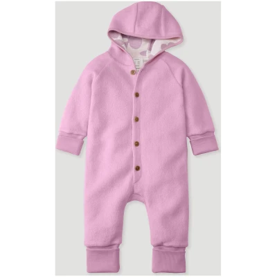 hessnatur Baby Fleece Overall Regular aus Bio-Baumwolle - rosa - Größe 62/68