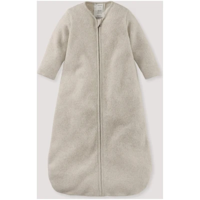 hessnatur Baby Fleece Schlafsack aus Bio-Baumwolle - beige - Größe 70 cm