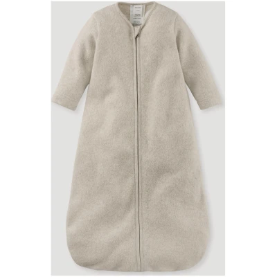 hessnatur Baby Fleece Schlafsack aus Bio-Baumwolle - beige - Größe 70 cm