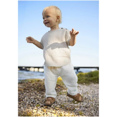 hessnatur Baby Musselin Hose Regular aus Bio-Baumwolle - natur - Größe 62/68