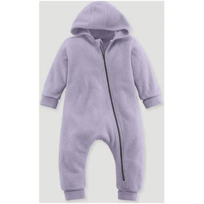hessnatur Baby Softfleece Overall Regular aus Bio-Baumwolle - lila - Größe 50/56