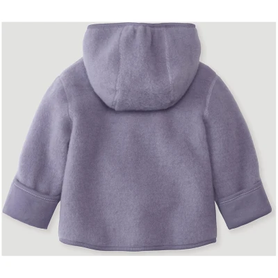 hessnatur Baby Wollfleece Jacke Regular aus Bio-Merinowolle - lila - Größe 62/68