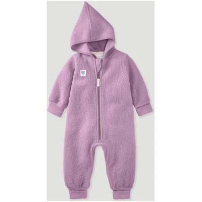 hessnatur Baby Wollwalk Overall Regular aus Bio-Merinowolle - rosa - Größe 98/104