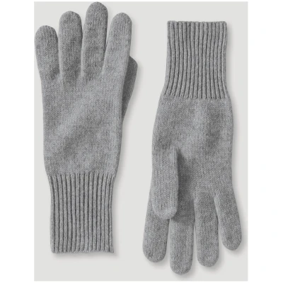 hessnatur Damen Fingerhandschuhe BETTER RECYCLING aus Kaschmir - grau - Größe 1size