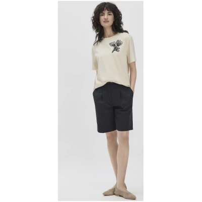 hessnatur Damen Heavy Jersey T-Shirt Oversize aus Bio-Baumwolle - natur - Größe 34