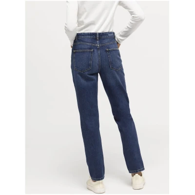 hessnatur Damen Jeans HANNA High Rise Mom aus Bio-Denim - blau - Größe 25/30