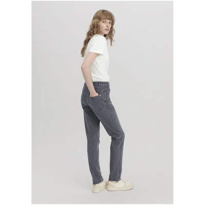 hessnatur Damen Jeans HANNA High Rise Mom aus Bio-Denim - schwarz - Größe 27/30