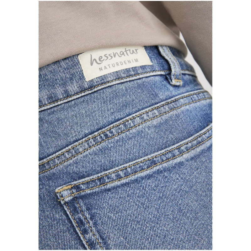 hessnatur Damen Jeans MARIE Mid Rise Straight aus Bio-Denim - blau - Größe 26/32