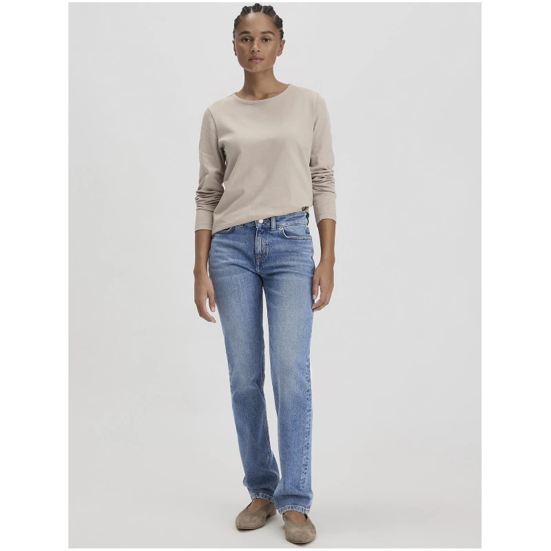 hessnatur Damen Jeans MARIE Mid Rise Straight aus Bio-Denim - blau - Größe 26/32