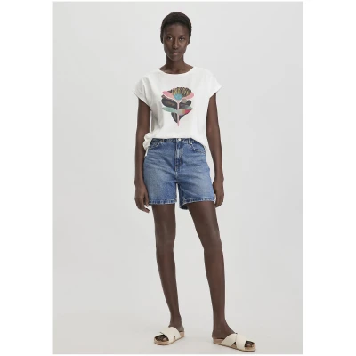 hessnatur Damen Jeans Shorts Relaxed aus Bio-Denim - blau - Größe 28