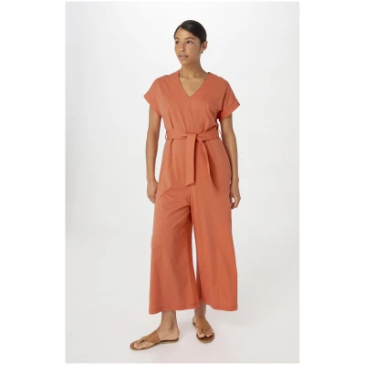 hessnatur Damen Jersey Jumpsuit Relaxed aus Bio-Baumwolle - orange - Größe 34