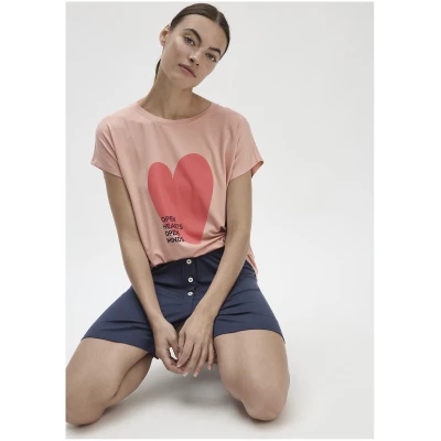 hessnatur Damen Pyjama Regular PURE FLOW aus TENCEL™ Modal - rosa - Größe 34