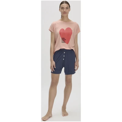 hessnatur Damen Pyjama Regular PURE FLOW aus TENCEL™ Modal - rosa - Größe 34