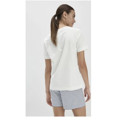 hessnatur Damen Pyjama Relaxed PURE COTTON aus Bio-Baumwolle - weiß - Größe 34