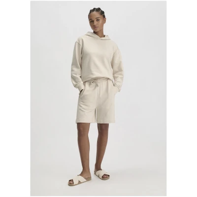 hessnatur Damen Sweat Shorts Relaxed aus Bio-Baumwolle - natur - Größe 34