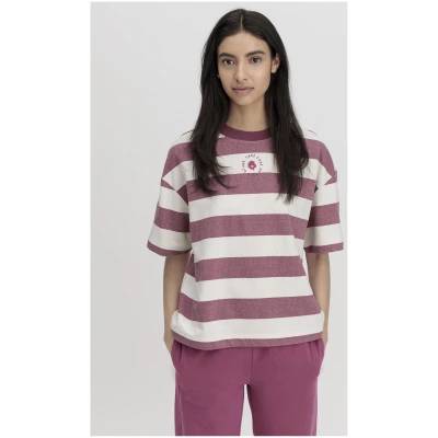 hessnatur Damen T-Shirt Cropped Oversize aus Bio-Baumwolle mit Kapok - natur - Größe 36