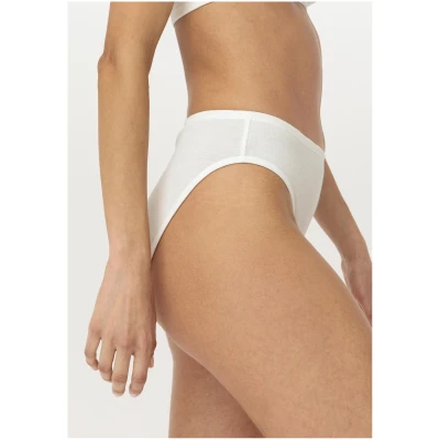 hessnatur Damen Taillenslip High Waist 2er-Set PURE NATURE aus Bio-Baumwolle - weiß - Größe 34