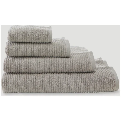 hessnatur Frottee-Handtuch feiner Streifen aus Bio-Baumwolle - beige - Größe 100x180 cm