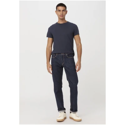 hessnatur Herren Basic T-Shirt Regular aus Bio-Baumwolle im 2er-Pack - blau - Größe 50