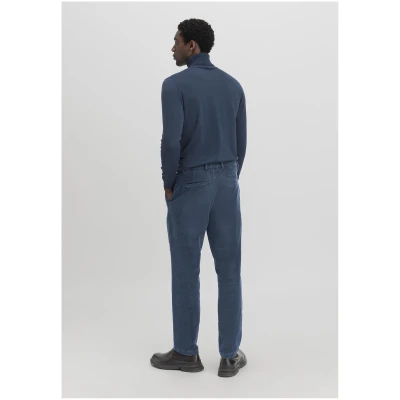 hessnatur Herren Cordhose LENN Regular aus Bio-Baumwolle - blau - Größe 36/34